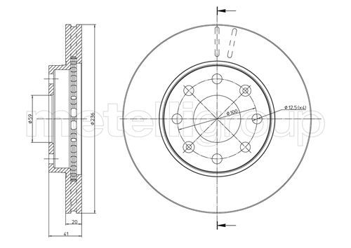 Brake Disc METELLI 23-0790C