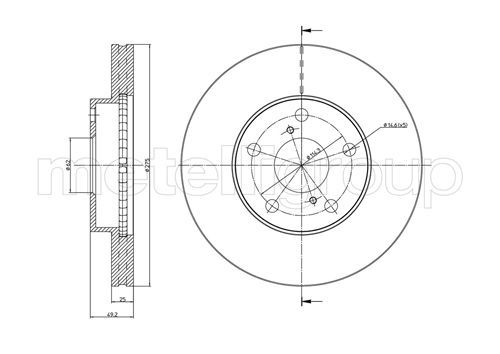 Brake Disc METELLI 23-0801C