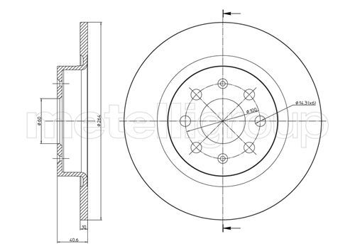 Brake Disc METELLI 23-0857C