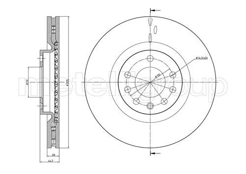 Brake Disc METELLI 23-0860C