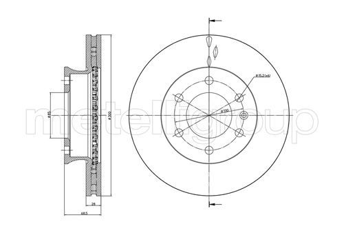 Brake Disc METELLI 23-0881