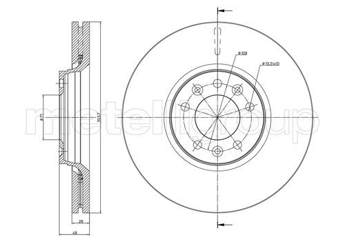 Brake Disc METELLI 23-0886C