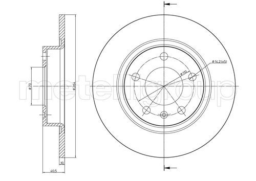 Brake Disc METELLI 23-0890C