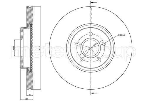 Brake Disc METELLI 23-0892C