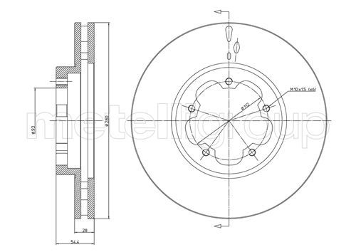 Brake Disc METELLI 23-0898