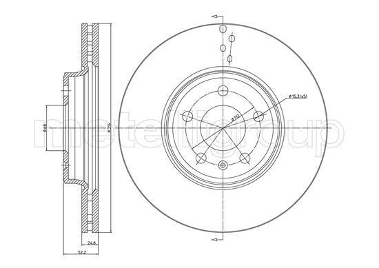 Brake Disc METELLI 23-0917C