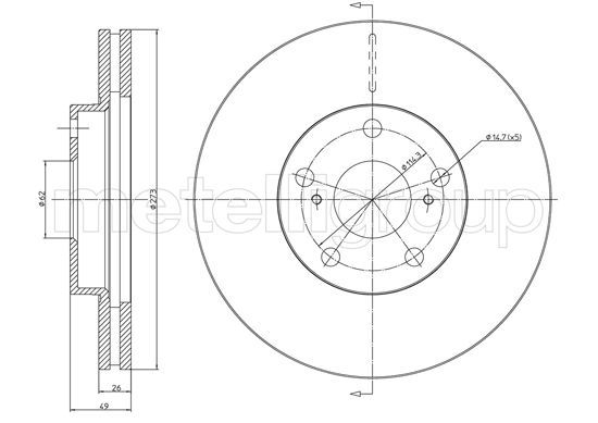 Brake Disc METELLI 23-0979C