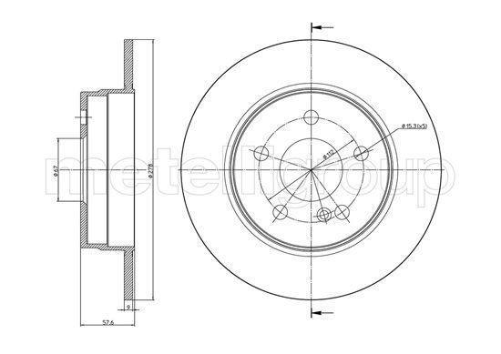 Brake Disc METELLI 23-0982C