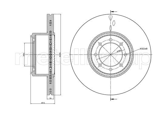 Brake Disc METELLI 23-0994C