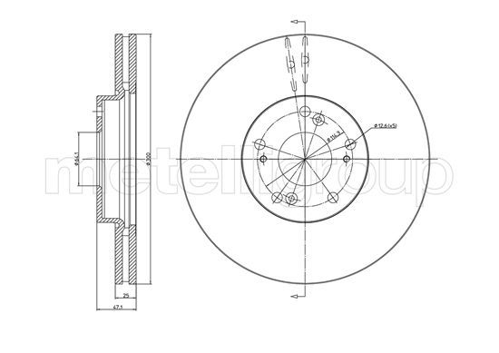 Brake Disc METELLI 23-0997C