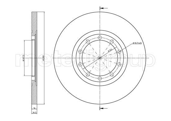 Brake Disc METELLI 23-0998C