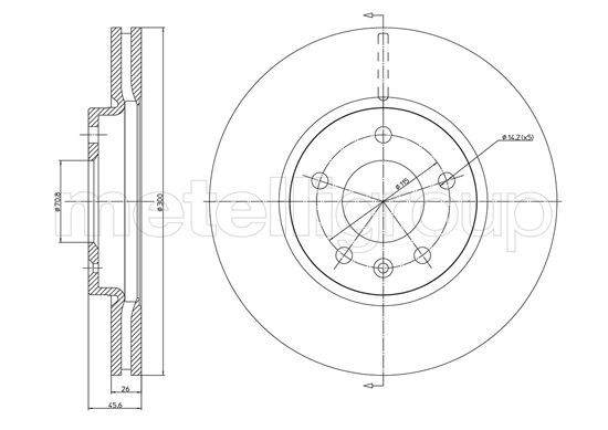 Brake Disc METELLI 23-1003C