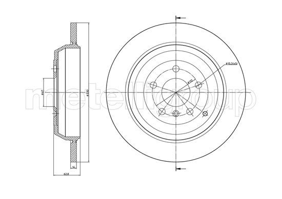 Brake Disc METELLI 23-1011C