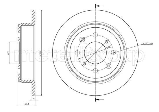 Brake Disc METELLI 23-1049C