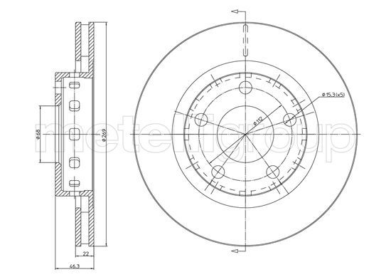 Brake Disc METELLI 23-1123C