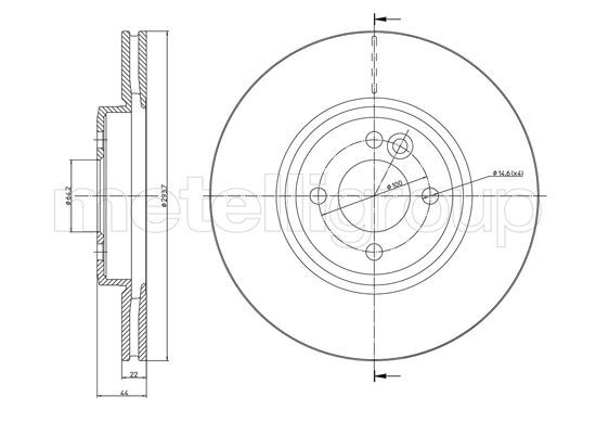 Brake Disc METELLI 23-1234C