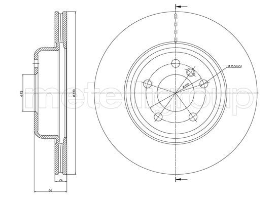 Brake Disc METELLI 23-1253C