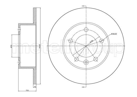 Brake Disc METELLI 23-1287C