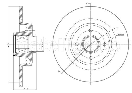 Brake Disc METELLI 23-1457