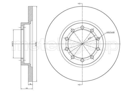 Brake Disc METELLI 23-1469C