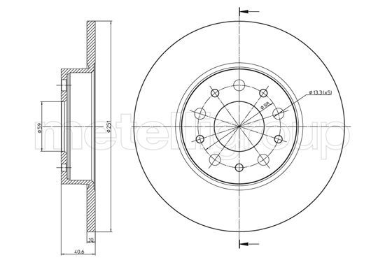 Brake Disc METELLI 23-1486C