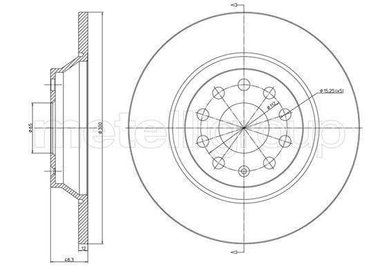 Brake Disc METELLI 23-1519C