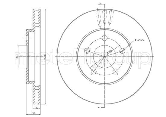 Brake Disc METELLI 23-1629C