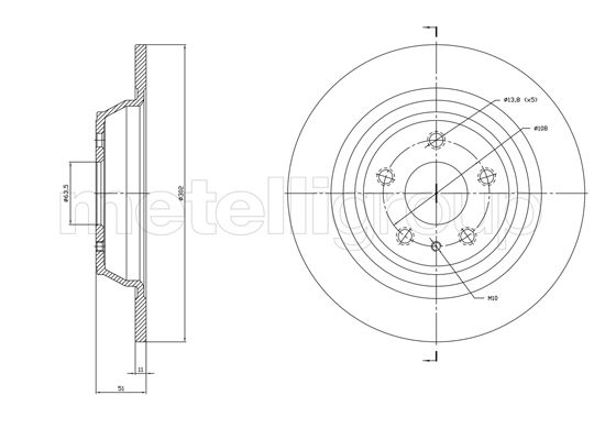 Brake Disc METELLI 23-1786C