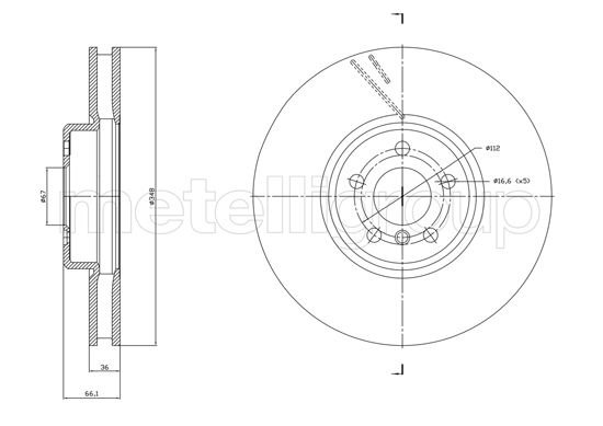 Brake Disc METELLI 23-1868C