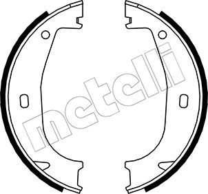 Комплект гальмівних колодок, стоянкове гальмо METELLI 53-0016