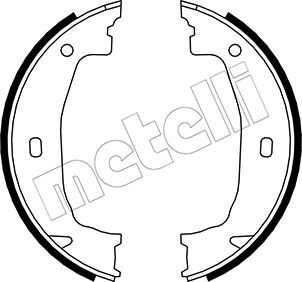 Brake Shoe Set, parking brake METELLI 53-0018