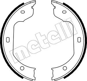 Brake Shoe Set, parking brake METELLI 53-0019