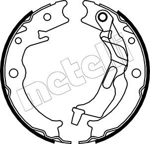 Brake Shoe Set, parking brake METELLI 53-0052