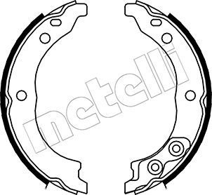 Комплект гальмівних колодок, стоянкове гальмо METELLI 53-0089