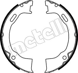 Brake Shoe Set, parking brake METELLI 53-0146