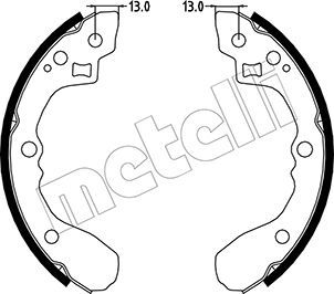 Комплект гальмівних колодок METELLI 53-0220