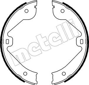 Комплект гальмівних колодок, стоянкове гальмо METELLI 53-0244