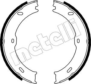 Brake Shoe Set, parking brake METELLI 53-0246