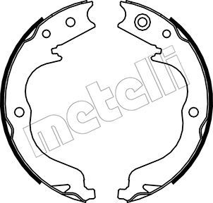 Комплект гальмівних колодок, стоянкове гальмо METELLI 53-0268