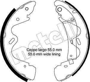 Brake Shoe Set METELLI 53-0291