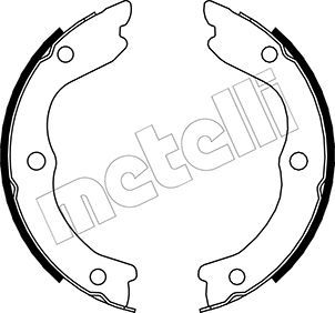 Brake Shoe Set, parking brake METELLI 53-0293