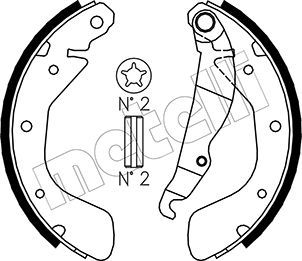 Brake Shoe Set METELLI 53-0308