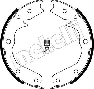 Brake Shoe Set, parking brake METELLI 53-0315