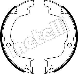 Комплект гальмівних колодок, стоянкове гальмо METELLI 53-0317