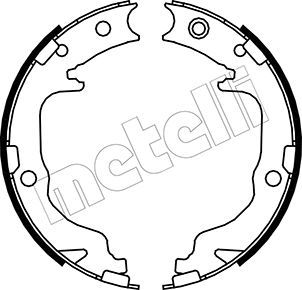 Brake Shoe Set, parking brake METELLI 53-0362