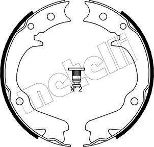 Brake Shoe Set, parking brake METELLI 53-0386