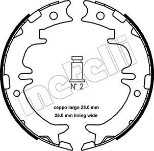 Brake Shoe Set, parking brake METELLI 53-0439