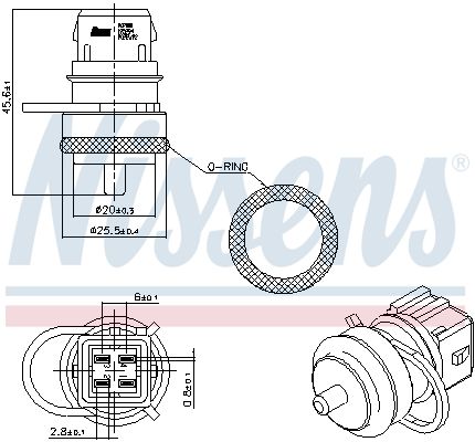 Sensor, coolant temperature NISSENS 207000