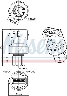 Slėgio jungiklis, oro kondicionavimas NISSENS 301086
