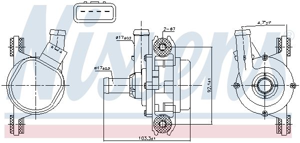 Water Pump, engine cooling NISSENS 831385